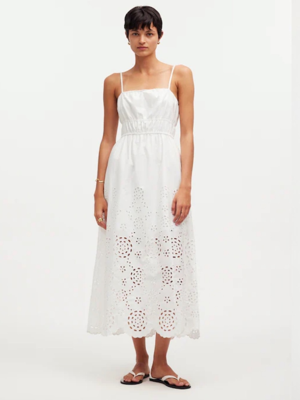 NWT Madewell Embroiderer Tank Midi Dress